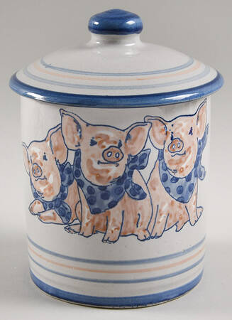 Precious Pigs Small Canister & Lid