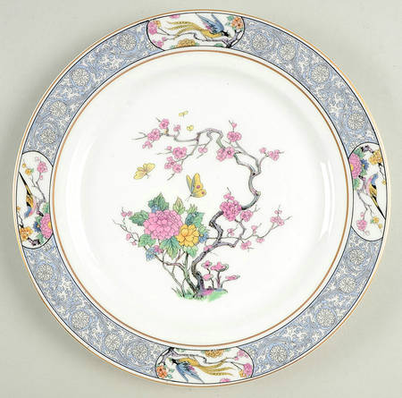 Ming-Birds (White) Luncheon Plate