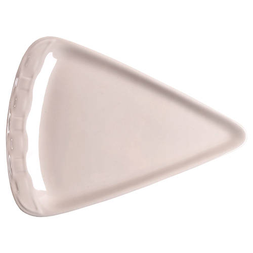 Woven Traditions Ivory Triangular Shape Slice Plate by Longaberger