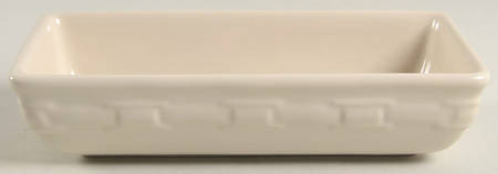 Woven Traditions Ivory 8" Rectangular Vegetable Bowl by Longaberger