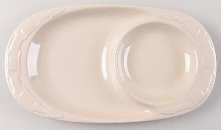 Woven Traditions Ivory Oval Snack Tray by Longaberger
