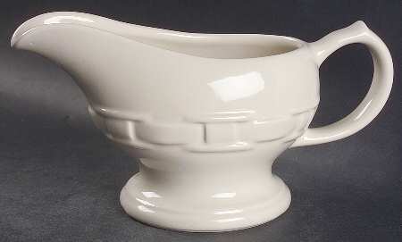 Woven Traditions Ivory Gravy Boat