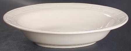 Woven Traditions Ivory 11" Oval Vegetable Bowl