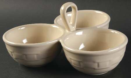 Woven Traditions Ivory 3-Part Relish