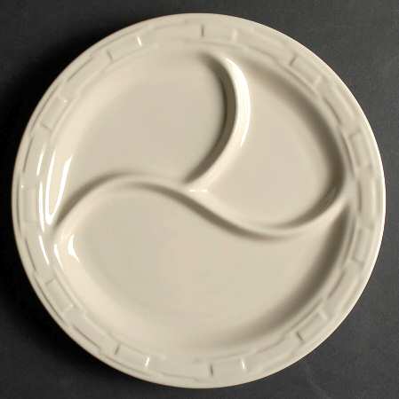 Woven Traditions Ivory (3 Part) Divided Plate