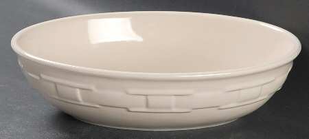 Woven Traditions Ivory 9" Oval Vegetable Bowl