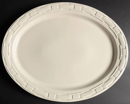 Woven Traditions Ivory 19" Oval Serving Platter