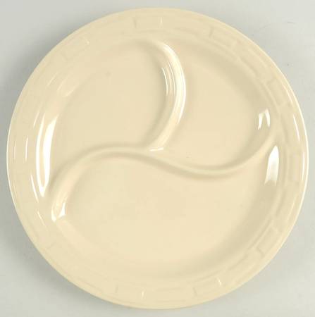 Woven Traditions Ivory (3 Part) Divided Plate