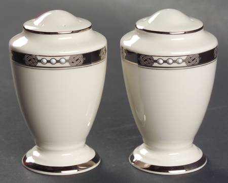 Hancock Platinum (Ivory) Salt & Pepper Set