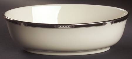 Hancock Platinum (Ivory) 9" Oval Vegetable Bowl