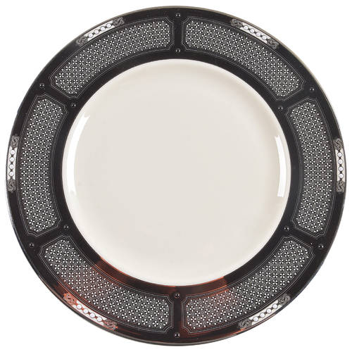Hancock Platinum (Ivory) Accent Luncheon Plate