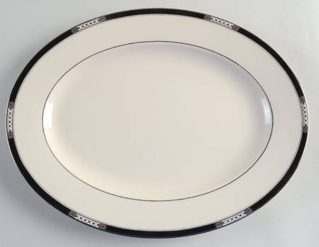 Hancock Platinum (Ivory) 13" Oval Serving Platter