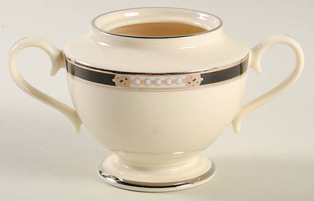 Hancock Platinum (Ivory) Sugar Bowl No Lid
