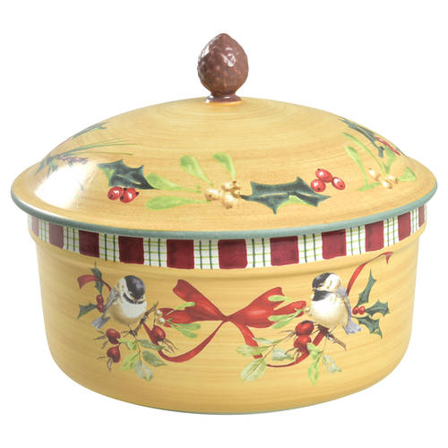 Winter Greetings 3 Quart Covered Round Baker by Lenox