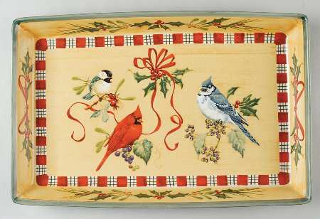 Winter Greetings 18" Rectangular Tray by Lenox