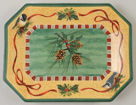 Winter Greetings 12" Octagonal Tray by Lenox