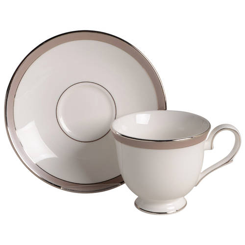 Onyx Frost Footed Cup & Saucer Set