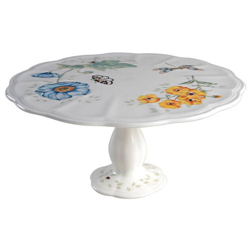 Butterfly Meadow 10" Diameter Pedestal Cake Stand