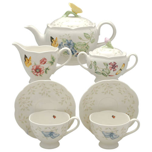 Butterfly Meadow 9 Pc Tea Set (TP, CR, SU, 2 CSFT)