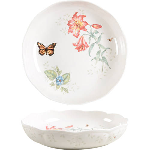 Butterfly Meadow 10" Shallow Round Bowl