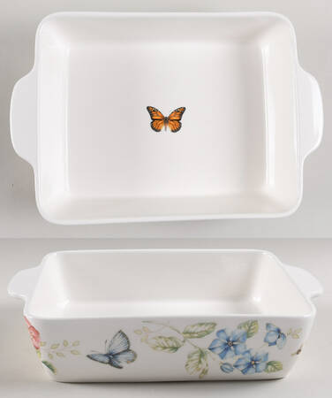 Butterfly Meadow 12" Rectangular Baker by Lenox