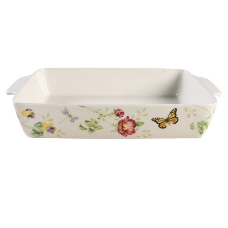 Butterfly Meadow 15" Rectangular Baker by Lenox