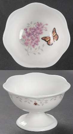 Butterfly Meadow Footed Dessert Bowl