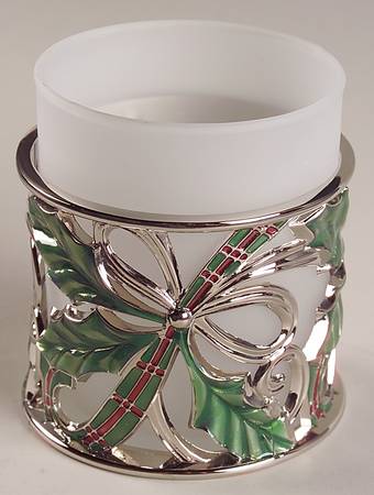 Holiday Nouveau Gold Metal Votive Candleholder