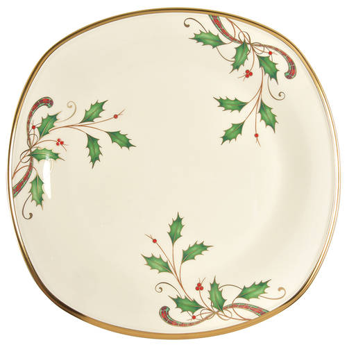 Holiday Nouveau Gold 13" Square Serving Platter
