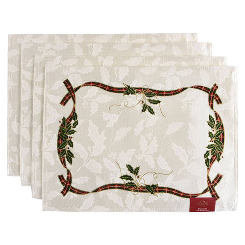 Holiday Nouveau Gold Cloth Placemat - Set of 4
