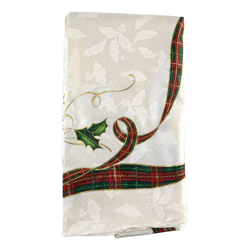 Holiday Nouveau Gold 70" Round Tablecloth