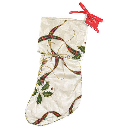 Holiday Nouveau Gold Tapestry Stocking