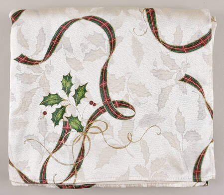 Holiday Nouveau Gold 60" X 102" Oblong Tablecloth