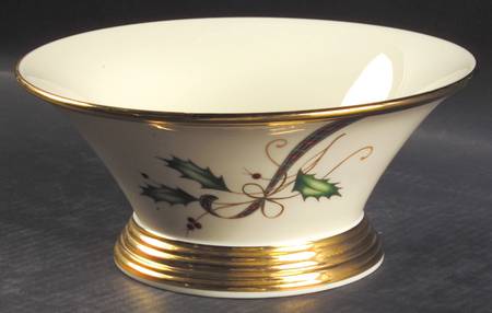 Holiday Nouveau Gold 8" Round Vegetable Bowl by Lenox
