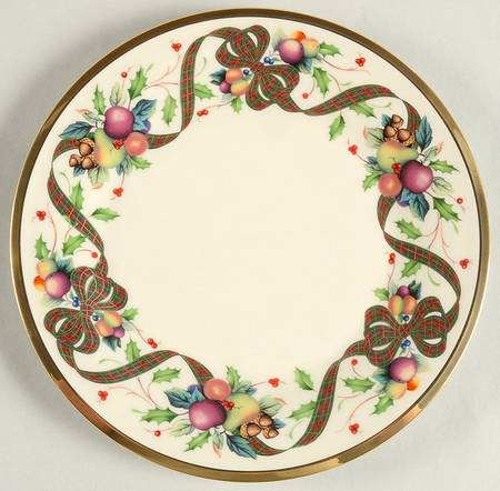 Holiday Tartan Salad Plate