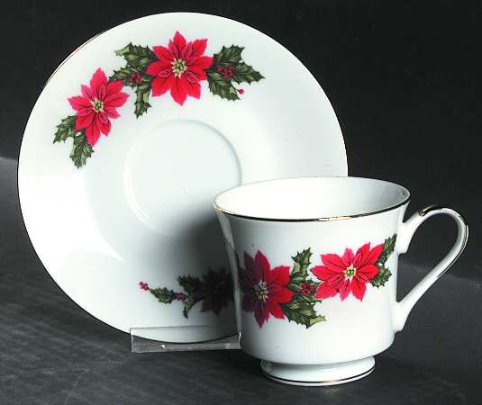 Poinsettia (White Background) by Lefton