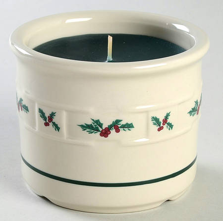 Holly Candle Crock