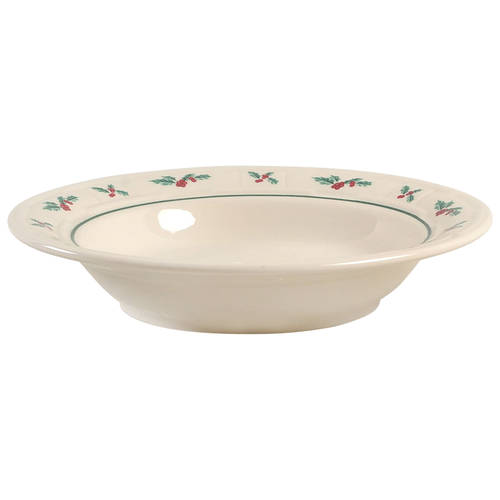 Holly Rim Soup Bowl