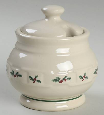 Holly Sugar Bowl & Lid