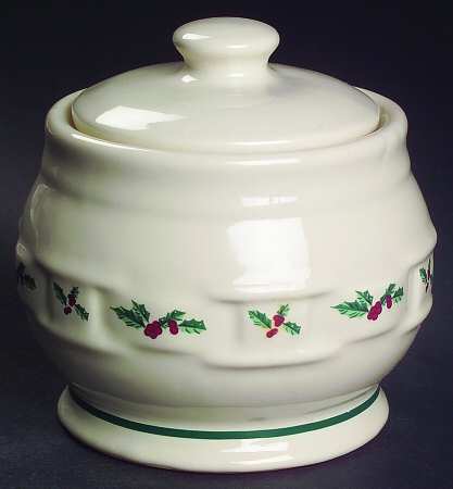 Holly Sugar Bowl & Lid