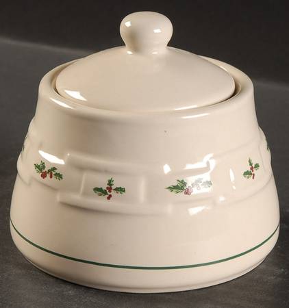 Holly Sugar Bowl & Lid