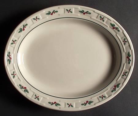 Holly 12" Oval Serving Platter