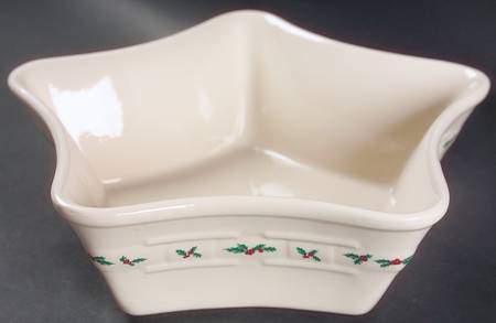 Holly Star Shaped Bowl