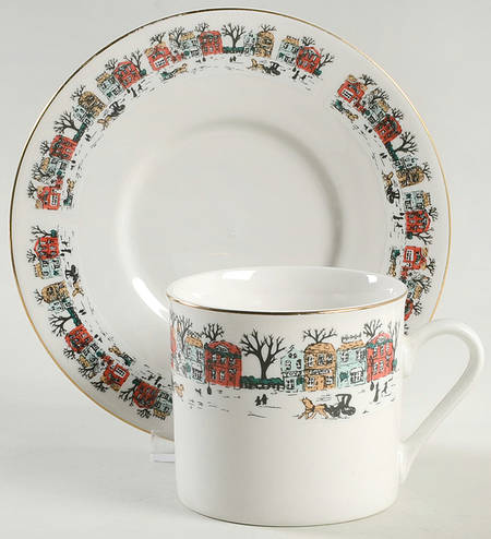 Village Flat Cup & Saucer Set
