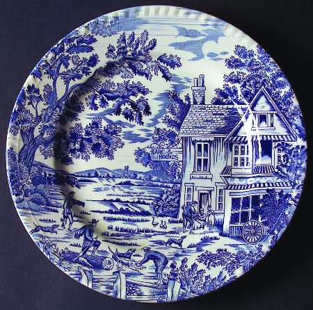 English Style Blue by Luneville
