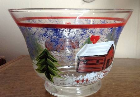 Holiday Mountain Lodge 4" Glassware All Purpose Bowl