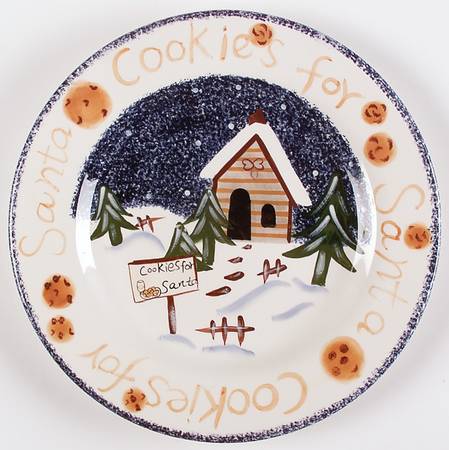 Holiday Mountain Lodge Cookie Plate