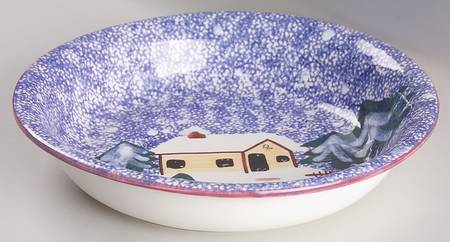 Holiday Mountain Lodge 11" Individual Pasta Bowl