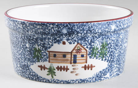 Holiday Mountain Lodge 8" Round Vegetable Bowl