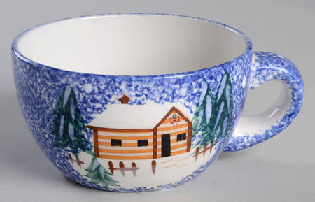 Holiday Mountain Lodge Soup Mug